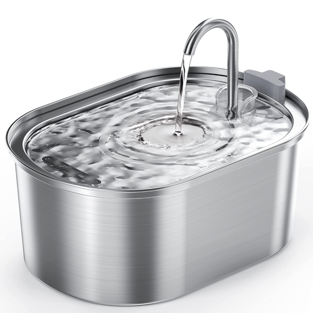 SOOFPET Cat Water Fountain Stainless Steel, 3,2L/108oz Pet Water Fountain
